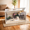 Hamster Cage Chewproof, 32" Wooden Guinea Pig Cage for Small Animals, Openable Top with Easy View Acrylic Panels for Ham