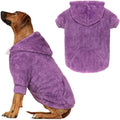 4XL Dog Sweaters for Large Dogs,Dog Hoodie,Warm Fuzzy Fleece Sweatshirt with Hood & Pocket,Leash Hole,Cozy Cold Weather 