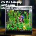 Ameliade 14 PCS Soft Plastic Aquarium Plants Green Fish Tank Decor Set