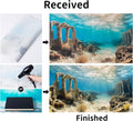 COMSUN 3 PCS Aquarium Background, 30x18 inch Polyester Fish Tank Background