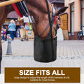 2 Pcs Horse Feed Bag, Heavy Duty Mesh Feeder with Adjustable Strap, Black