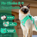 Supet Cat Harness and Leash Set - Soft Mesh Adjustable Cat Vest Harness with Reflective Strap for Walking Cat and Puppy 