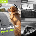 Pecute Back Seat Extender for Dogs 56.29 * 28.74 in, Car Window Fixing for Maximum Car Protection, Leather Fabric Dog Ca