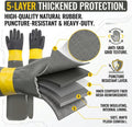 Thickened Pet Bathing Gloves with Waterproof Long Sleeves, 29.5 Inch Rubber Scratch Resistant Handling Gloves for Groomi