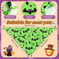 Preboun 50 Pcs Halloween Dog Bandanas Bulk, Pumpkin Ghost Bat Spider Web
