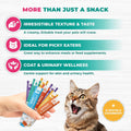 Creamy Lickable Cat Treats & Wet Food Squeeze Tubes – Liquid Kitten Snacks, Urinary Tract Care, Skin & Coat Health, Multivitamin Treats for Cats, & Small Dogs, Lick Up 40 Sticks Tuna + Chicken Mix