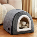 Cat Bed for Indoor Cats，Foldable cat cave，Anti-Slip & Water-Resistant Bottom，cat Houses for Indoor Cats or Small Dogs, K