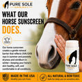 Pure Sole Horse Nose Sunscreen | Moisturizing Equine Sunblock with Non-Nano Zinc Oxide for Pink Noses, White Noses, Sens