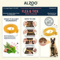 ALZOO Flea & Tick Collar for Dogs, Large 40+ lb