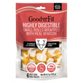 Good ‘n’ Fit Rolls Made with Real Venison, 6 Small Rolls, Treat Your Dog to Long-Lasting and Highly Digestible Rawhide Chews