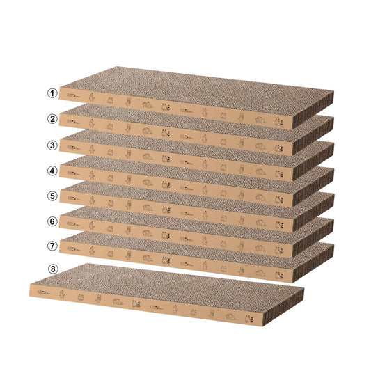 8 Packs in 1 Cat Scratch Pad, Cat Scratcher Cardboard,Reversible,Durable Recyclable Cardboard, Suitable for Cats to Rest, Grind Claws and Play