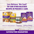 Wellness Healthy Indulgence Morsels Adult Wet Cat Food, Natural, Protein Rich, Grain Free, Salmon and Tuna Recipe, 3 oz, Pack of 24 Pouches