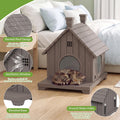 Outdoor Cat House Weatherproof, Durable Resin Cat Houses for Outdoor Indoor Cats, Litter Box Enclosure with Elevated Bas