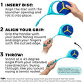 Outward Hound FlyFetch Disc Launcher Dog Toy, Launches Up to 3X Farther, Ergonomic Handle, Durable Rubber Disc, All Breeds