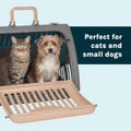 SportPet Designs Foldable Travel Cat Carrier - Front Door Plastic Collapsible Carrier, Gray and Tan, Medium (Pack of 1)