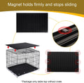 Dog Crate Topper Metal with Magnets for 42 Inch Crate - Aluminum Foldable Dog Kennel Topper Decorative Storage Pet Crate