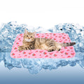 DELIFUR Cat Cooling Mat- Pet Cooling Mat Outdoor for Dogs Ice Pad for Kitten Cat Puppy Machine Washable (Small, Pink Watermelon)