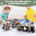 MABOZOO 3 Pack Guinea Pig House Accessories, 2 Cozy Guinea Pig Bed and Hideout Tunnel, Chinchillas Hideout for Hamster, 