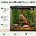 Mechpia Reptile Plants, 2 Pieces Terrarium Snake Hanging Plants Vines Decor Artificial Leaves Tank Accessories for Beard