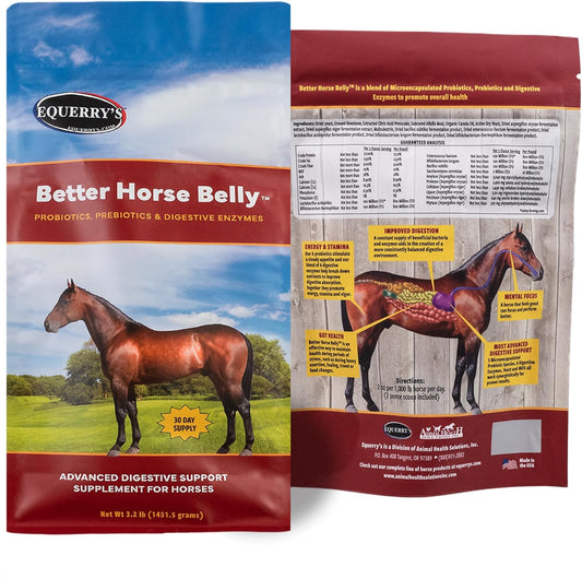 EQUERRY'S Better Horse Belly - Supplement for Horses with Gut Support | Probiotics with Prebiotics and Digestive Enzymes