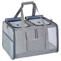 Lawfery Cat Carrier for 2 Cats, Large Soft-Sided Pet Travel Carrier, Dual Compartments, Privacy Protection, Dog Carrier for Small/Medium Dogs, Home & Outdoor Use