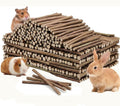 WDEFUN 500g Organic Apple Sticks Small Animals Molar Wood Treats Toys for Chinchillas Guinea Pig Rabbits Hamster Gerbil 