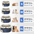 Aivituvin Dog Playpen, Foldable Pet Play Pens with Carrying Bag for Cat, Puppies, Rabbits, Portable Dog Tent Crates Cage