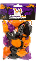 20 Halloween Colorful Furry Mice Cat Toys with Catnip and Rattle Sound Made of Real Rabbit Fur, Interactive Catch Play T
