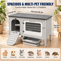 Rockever Rabbit Hutch Indoor Outdoor, HDPE Bunny Cage with Drainage System