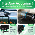 FISHNOSH Automatic Fish Feeder for Aquarium with Digital Thermometer - 2026 Auto Fish Food Dispenser Programmable, Vacat