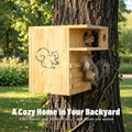 Extra Large Squirrel House for Outside with Stand & Predator Proof, Large Squirrel Box for Outside with Easy-Clean Front