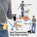 VETRESKA Crossbody Hands Free Dog Leash, 5FT Adjustable Leash (Coffee)