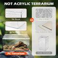 AZV Escape-Proof Tarantula Enclosure,2.37 Gallon Clear PC Reptile Terrarium