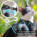 Cat Harness, Cat Harness and Leash for Walking, Adjusted in Four Directions and Breathable Cat Harness for Anti Escape t