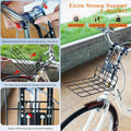 Xixter Dog Basket for Bike, Suitable for Small & Medium Pet Up to 10 kg, Foldable 4-in-1 Pet Bike Basket, Crossbody, Shoulder and Car Seat, with Sturdy Bracket and 4 Mesh Windows, Gray