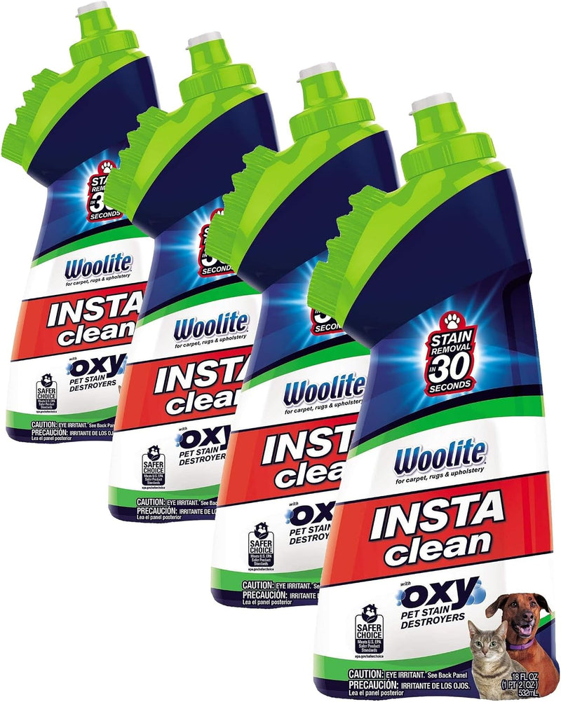 Bissell InstaClean Pet with Brush Head Cleaner, 1740, 18 Fl Oz (Pack of 4), White
