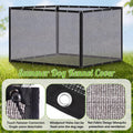 Outdoor Dog Kennel Side Shade Screen Only, Fits 8' x 4' x 6' Cage, 95% Sun Shade Cover Breathable Mesh, Mosquito Barrier