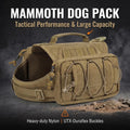 Tactical Dog Backpack Harness with Side Pockets for Medium-Large Dogs