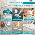 Carpet Rake for Pet Hair Removal Tool, 60” Adjustable Long Handle Pet Carpet Brush, Reusable Carpet Scraper Dog cat Hair