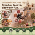 YKD Chinchilla Chew Toys, Rotating Spinner Toys + 12 Pcs Timothy Hay Cakes