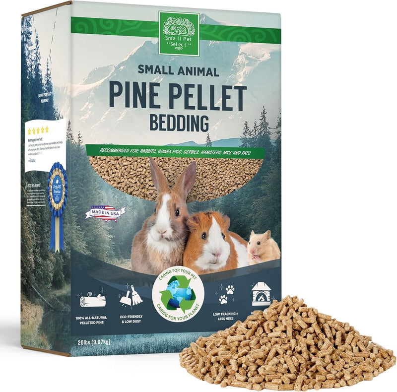 Small Pet Select Pine Pellet Bedding for Rabbits & Guinea Pigs, 20 lb