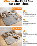 XL Silicone Cat Litter Mat, 40 x 28 Inch, Large Litter Box Mat, Gray