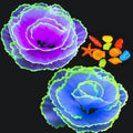 Glowing Fish Tank Decorations Glow Aquarium Decor Coral Ornaments 2Pcs