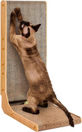 EHEYCIGA Cardboard Cat Scratcher for Indoor Cats, 26.8 Inch, Brown