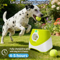 OYE Dog Ball Launcher, Automatic Balls Thrower with 6 Balls for Dog, 2 Tennis Balls Throwing Machine with 10-30 ft Throw