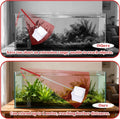 3 Inch Aquarium Net, Fish Net for Fish Tank with 8.6" to 39" Long Extendable Stainless Steel Handle Red Small Square Fin