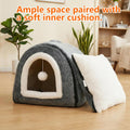 Cat Bed for Indoor Cats，Foldable cat cave，Anti-Slip & Water-Resistant Bottom，cat Houses for Indoor Cats or Small Dogs, K