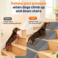 Dog Ramp for Stairs for Small, Senior, Injured Dogs & Cats, Non-Slip Self-Sticky Adhesive Pads, Washable Removable Cover