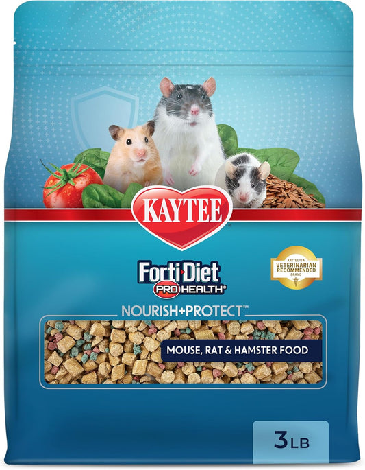 Kaytee Forti Diet Pro Health Small Animal Food For Mouse And Pet Rats, 3-Pound