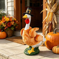 Fall Porch Goose Outfits Thanksgiving Turkey Porch Goose Outfit Costume Lawn Courtyard Garden Harvest Decoration
